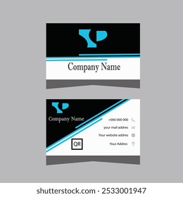 Black and white modern professional business card design