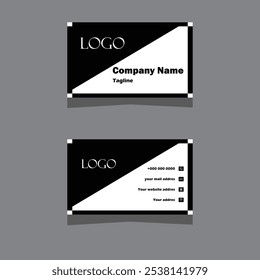 Black and white modern professional business card design