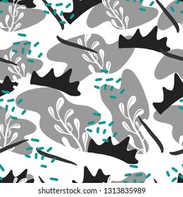 Black and white modern seamless pattern for textile and your another lovely stuffs 