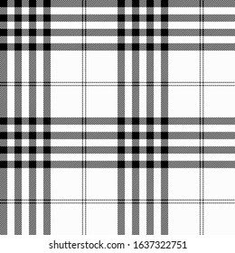 Black and White modern tartan plaid Scottish seamless pattern.Texture from tartan, plaid, tablecloths, clothes, shirts, dresses, paper, bedding, blankets and other textile products.