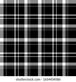 Black and White modern tartan plaid Scottish seamless pattern.Texture from tartan, plaid, tablecloths, clothes, shirts, dresses, paper, bedding, blankets and other textile products.