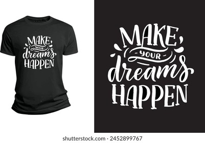 Black White Modern Typography T-shirt - T-shirts, motivational typography t-shirt design, Positive quotes t-shirt design,