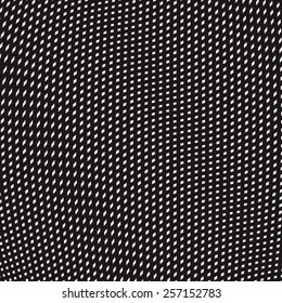 Black and white moire lines, striped  psychedelic background.  Op art style contrast pattern.