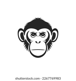 Black and white monkey logo to impart elegance to your brand.