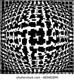 Black and white monochrome 3d vector illustration background

