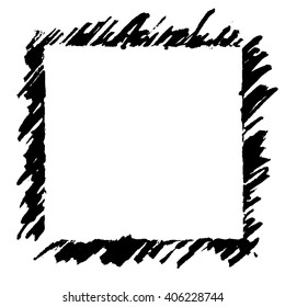 Black and white monochrome abstract frame vector isolated