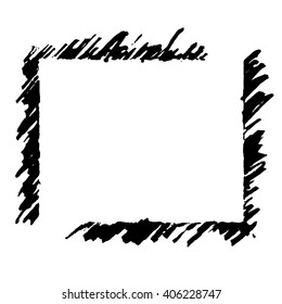 Black and white monochrome abstract frame vector isolated