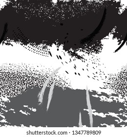 Black white monochrome decoration. Liquid flow artwork good for design covers, presentation, invitation, flyers, annual reports, posters and business cards. Modern artwork