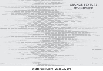 Black and white, monochrome grunge hexagon pattern with distortion for creative editable background. Honeycomb

Vector Formats