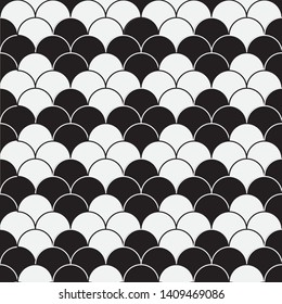 Black and white monochrome seamless pattern with rhoms structure