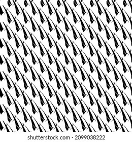 Schwarz-Weiß, einfarbiges, nahtlos wiederholbares geometrisches Muster, Textur, Hintergrund, Hintergrund