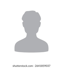 Black and white monochrome silhouette illustration of a middle-aged man with short hair, gray