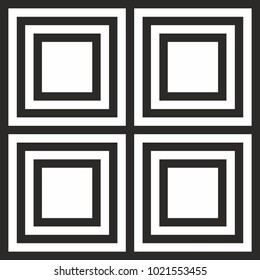 black and white monochrome squares pattern. rectangle texture. wallpaper design concept. vector background for web and print