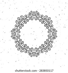 Black and white monogram design template. Vector illustration.
