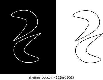 black and white monogram logo vector