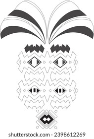 Black and white Monster wild man 