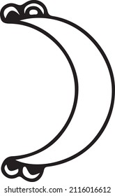 Black and white moon with half rounds
