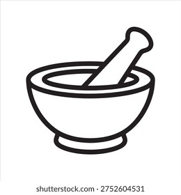 black and white mortar illustration vector line art