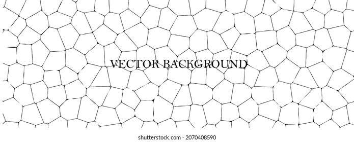 Black and white mosaic background. Vector illustration isolated for banner, copy space for your text.