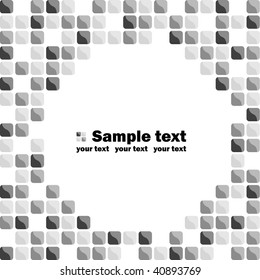 Black and white mosaic background. Vector-Illustration
