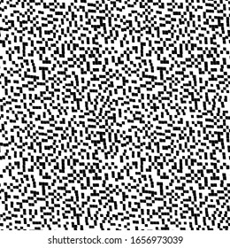Black and white mosaic. Сhaotic mosaic texture. Square pattern with black and white geometric design. Rectangular white background. Seamless pattern. Follow other mosaic patterns in my collections. 