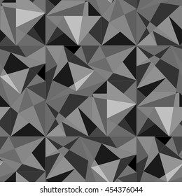 Black and white mosaic of triangles