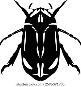 Black and White Moth Fly Insect Silhouette Clipart Vector