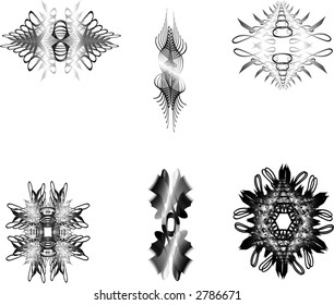black and white motif gradient vector illustration designs