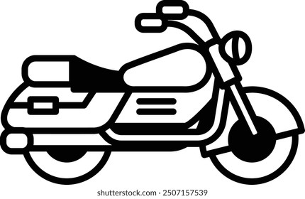 A black and white motorcycle with a seat and a kickstand