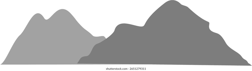 Black and White Mountain Exploration Design