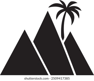 A black and white mountain image for multipurpose use. The design should be clean, minimalistic, and versatile, making it ideal for a variety of applications, including logos, posters, t-shirt 