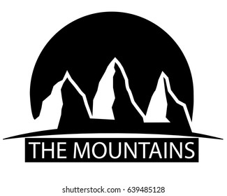 Black and white mountains
