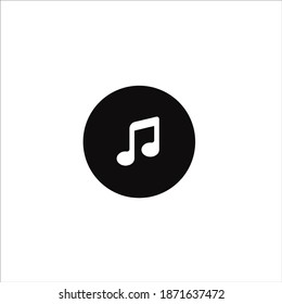 Black and white music icon design.