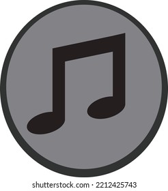Schwarz-Weiß-Musik-Symbol, Vektorgrafik