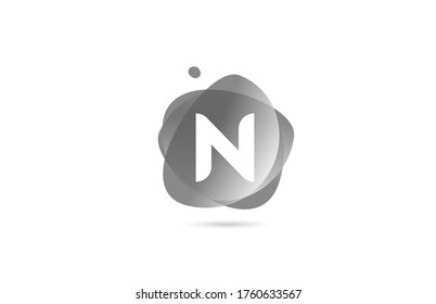 black white N alphabet letter logo for company and business with gradient design. Pastel colour for corporate identity