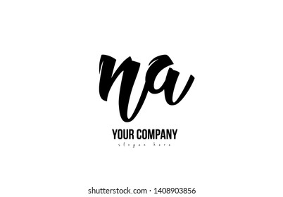 black and white na n a alphabet letter combination suitable as a logo icon design for a company or business