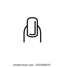 Black and white nail icon vector