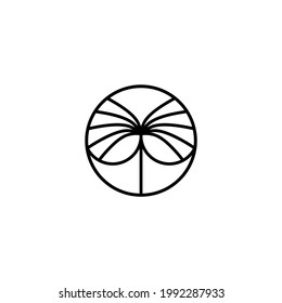 Black and White Nature Outline Logo