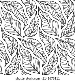 Patrón transparente de vectores de naturaleza blanco y negro. Excelente para diseño clásico de productos, tela, fondos, invitaciones, proyectos de diseño de envases. Diseño de patrones de superficie.