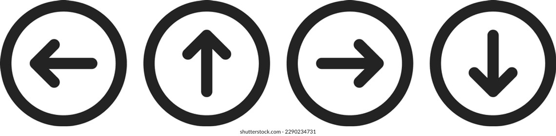 black and white navigation arrow direction