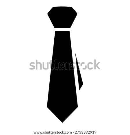 Black and white necktie silhouette