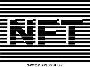 black and white NFT background line vector