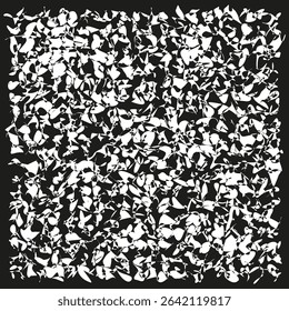 Black white noise. Abstract texture icon. Digital static shape. Vector chaos.