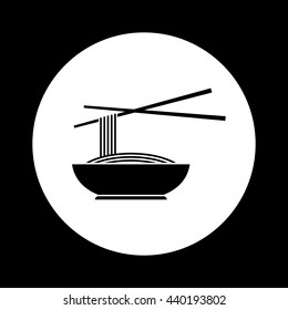 Black and white noodle icon   