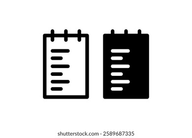 Black and white notepad icons Vector