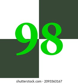 black and white number 9, chessboard design concept