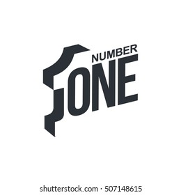 Black and white number one diagonal logo template, vector illustrations isolated on white background. Graphic logo with diagonal logo with three dimensional number one - Shutterstock ID 507148615