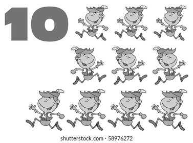 Black And White Number Ten By Lords A Leaping