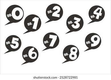 black and white number vector