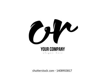 black and white or o r alphabet letter combination suitable as a logo icon design for a company or business